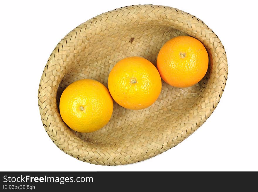 Orange In Basket