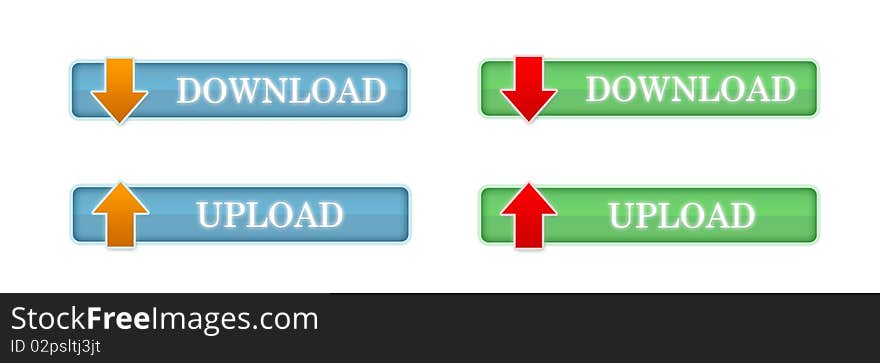 Upload And  Download Button Set