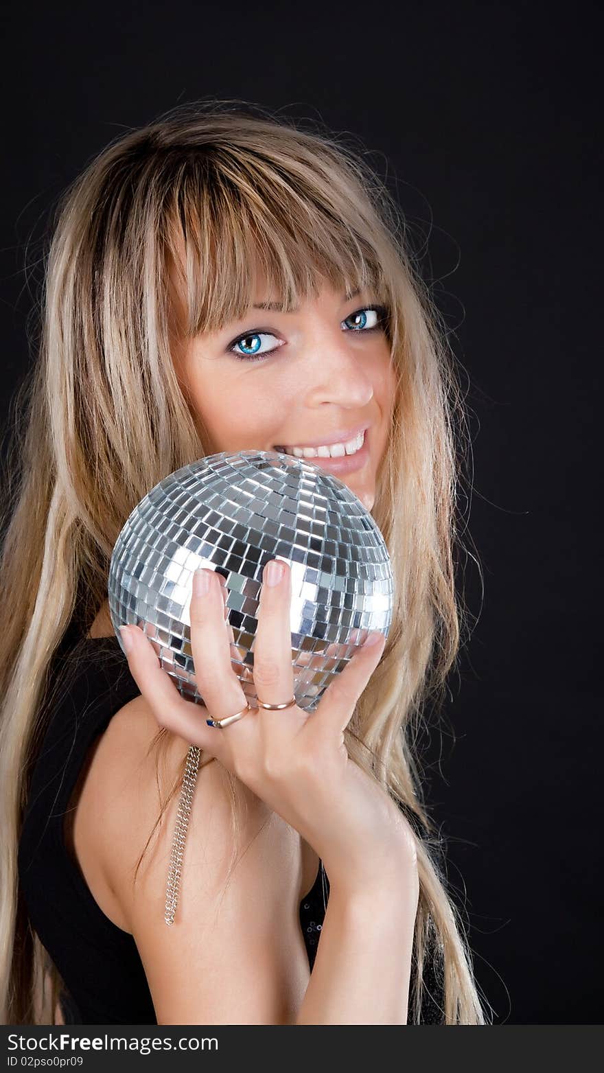 Cute woman is posing. Studio shot. Cute woman is posing. Studio shot