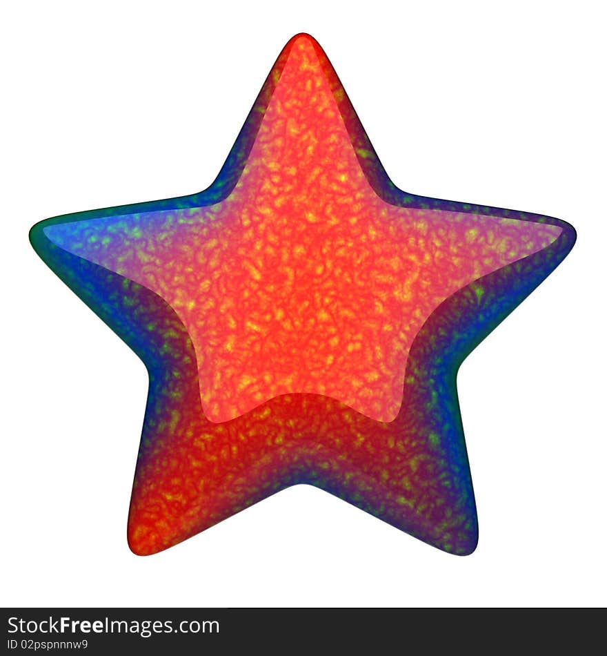 Color star on a white background. Color star on a white background