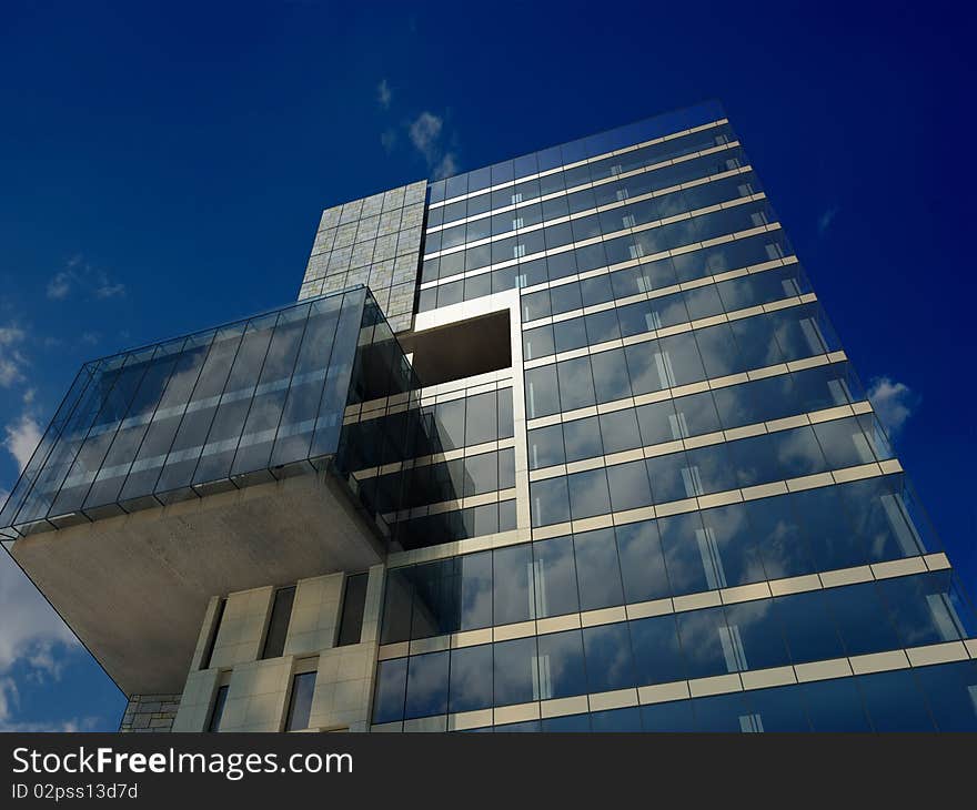 Modern building on a background sky