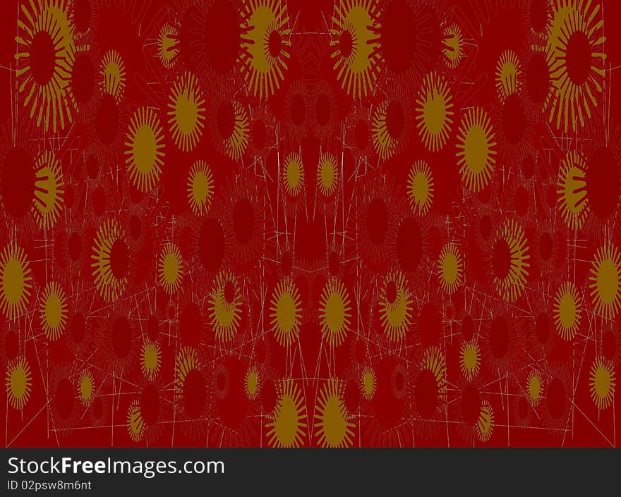 Abstract pattern on burgundy background