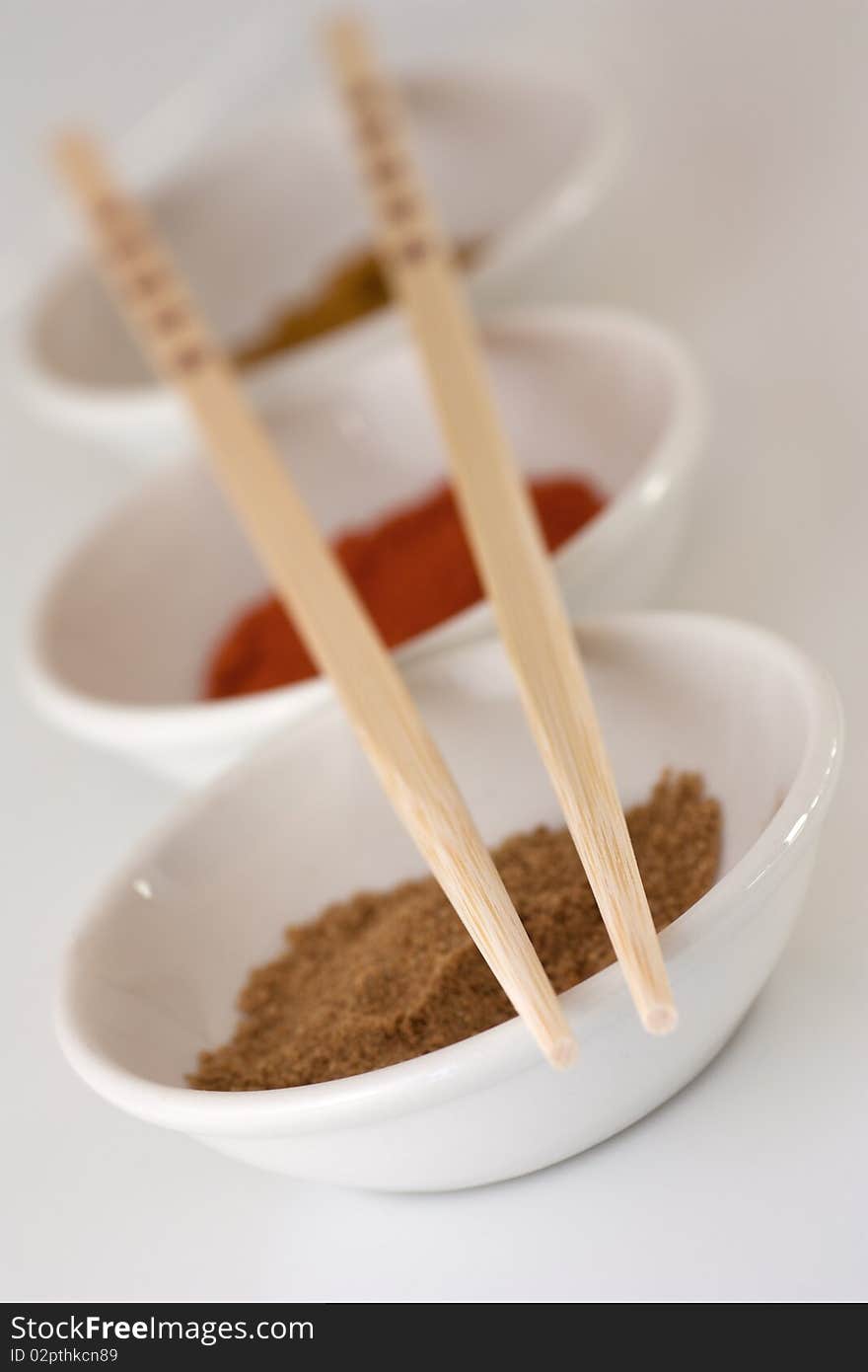 Chopsticks and spices