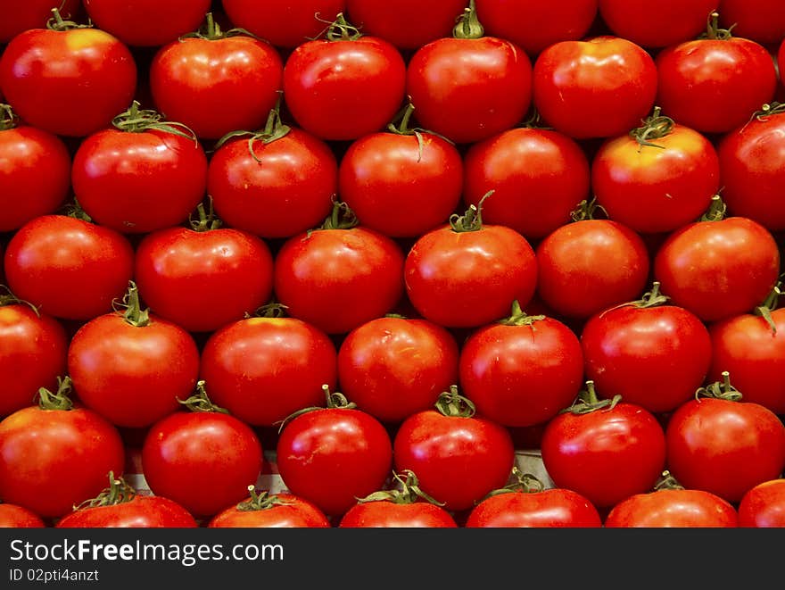 Stack of fresh ripe tomatoes. Stack of fresh ripe tomatoes.