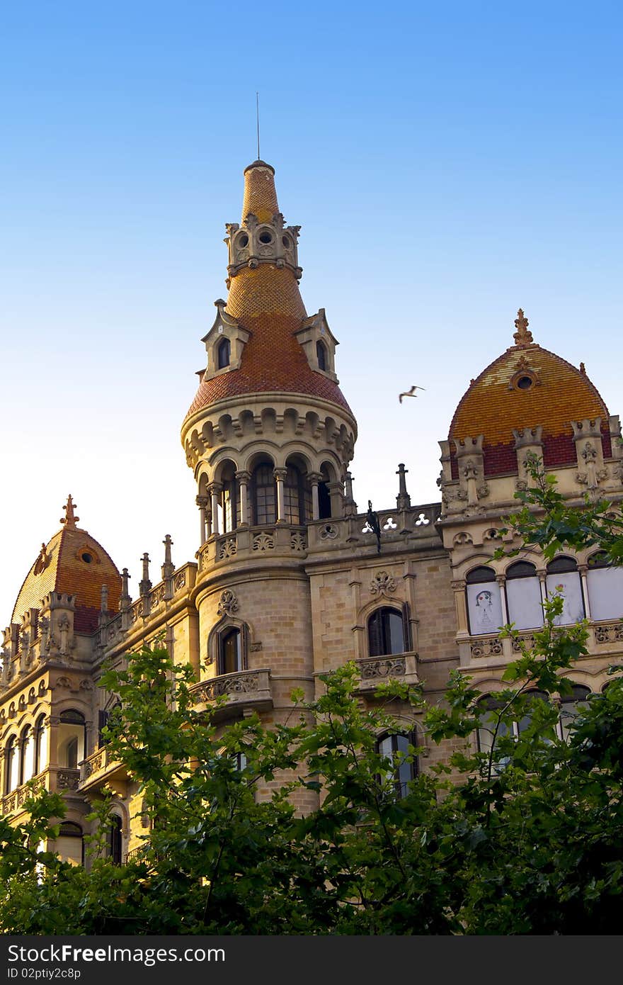 Old palace in the city of Barcelona. Old palace in the city of Barcelona