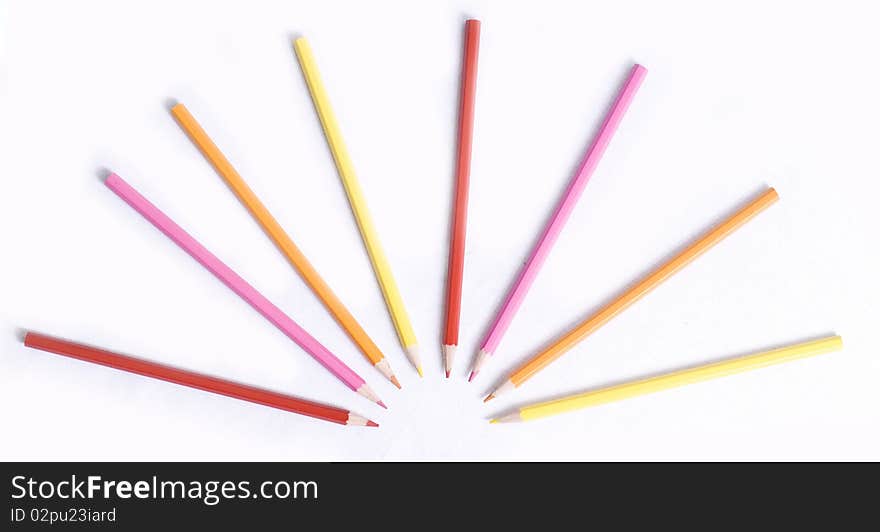 Close up shot of a set of pens looking like the sun