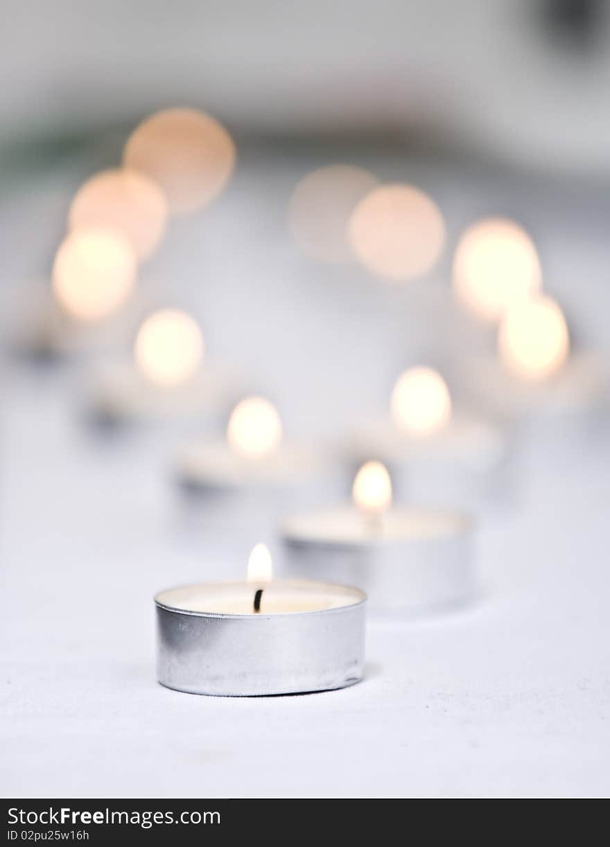 Close up shot of a set pf candles. Close up shot of a set pf candles