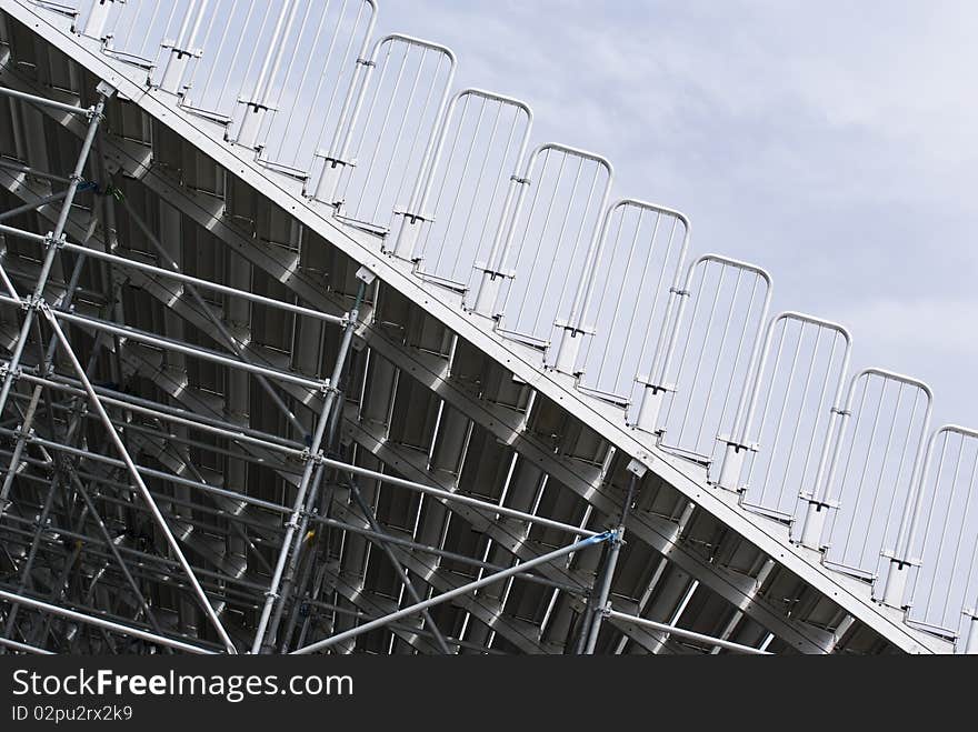 Telephoto shot of a metallic structure