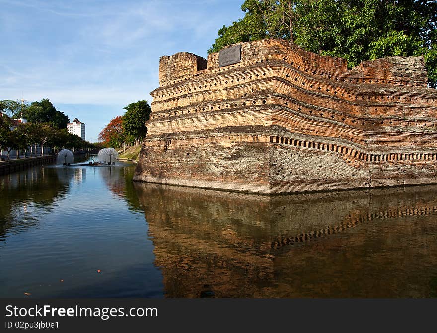 Image of old fortress in Chiang Mai. Image of old fortress in Chiang Mai