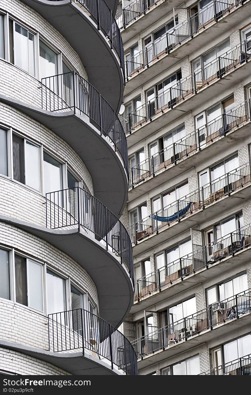 Telephoto shot of a residential area. Telephoto shot of a residential area