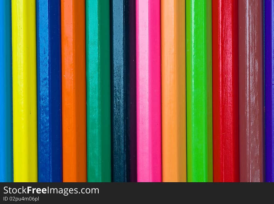 The colorful of color pencils