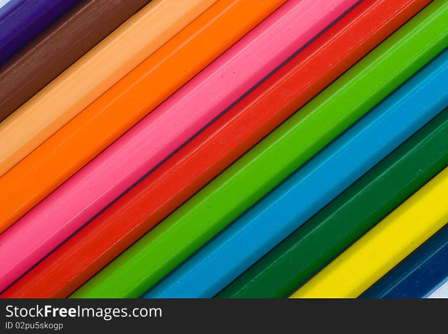 Colorful of color pencils