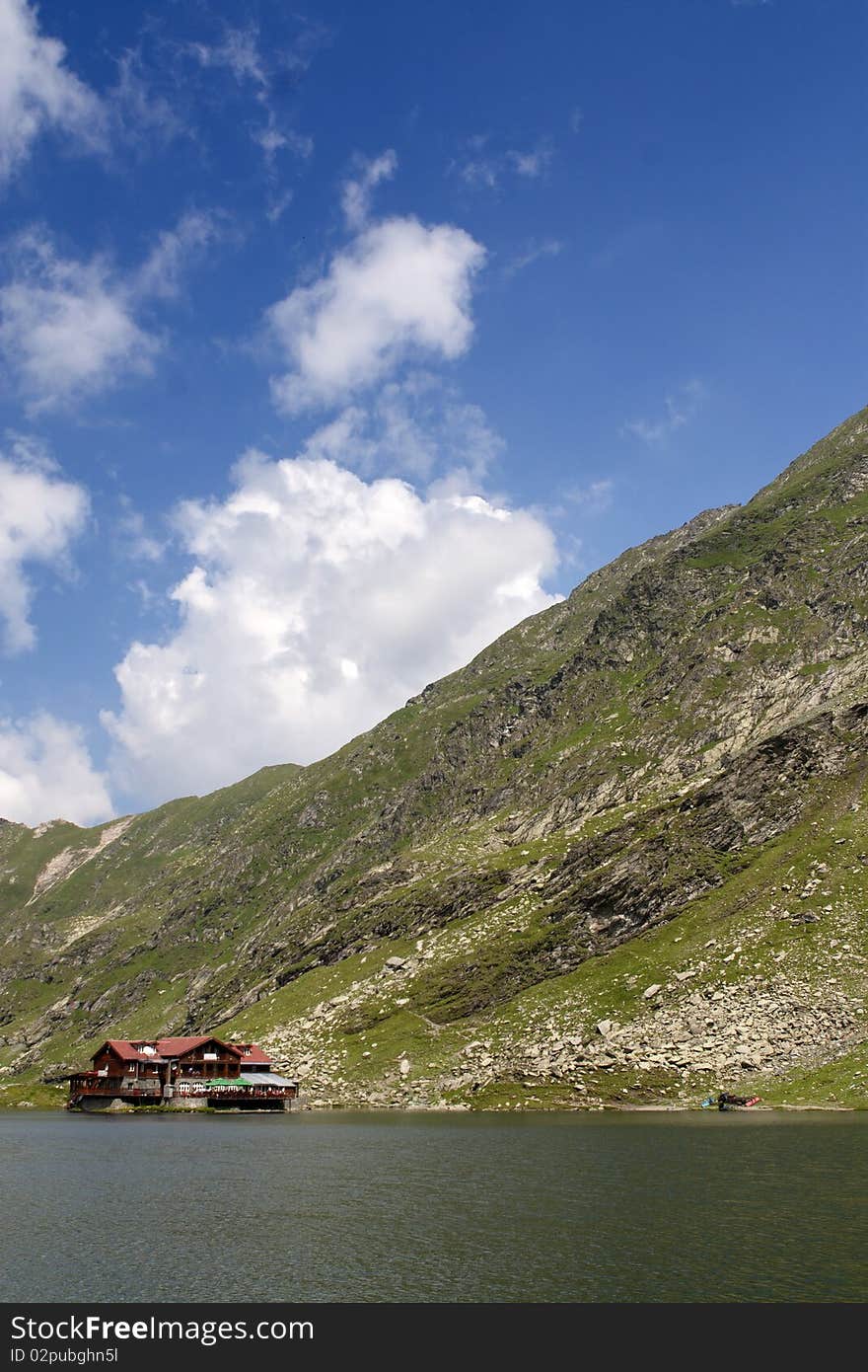 Balea glacier lake, photo taken in Romania Fagaras mountains. Balea glacier lake, photo taken in Romania Fagaras mountains