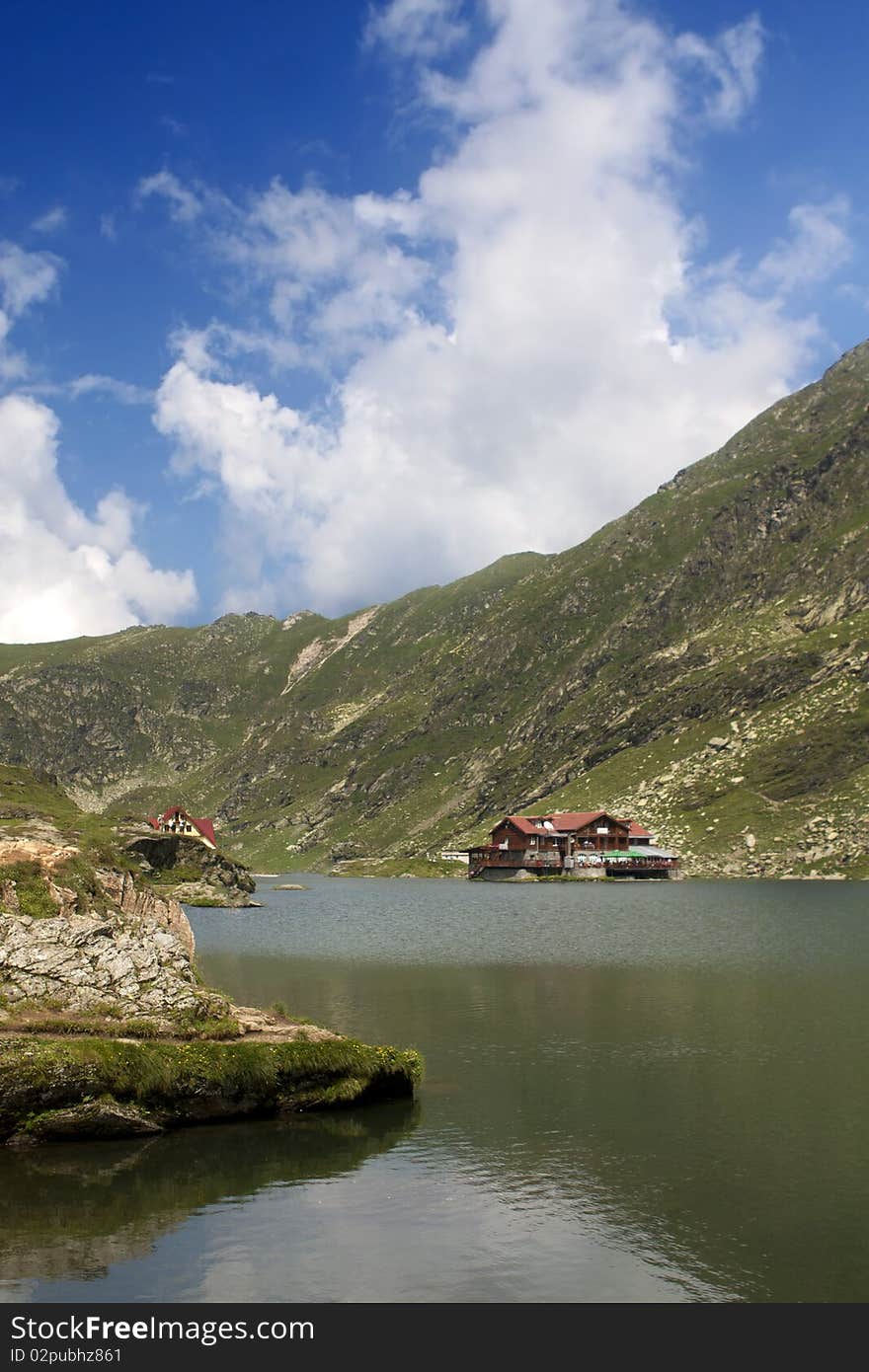 Balea glacier lake, photo taken in Romania Fagaras mountains. Balea glacier lake, photo taken in Romania Fagaras mountains