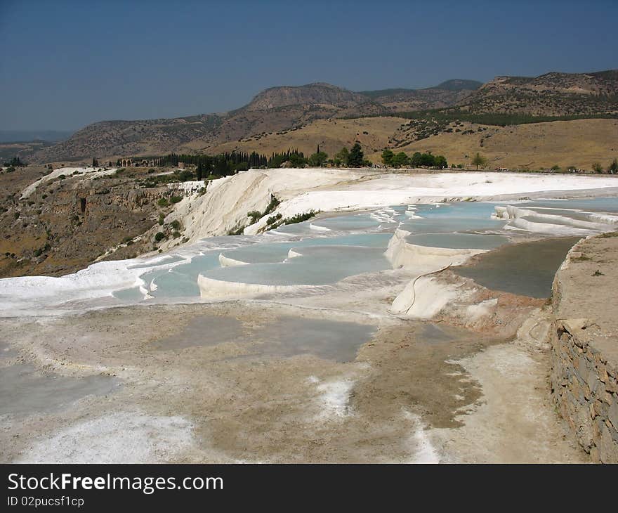 Pamukkale, photo taken in Pamukkale natural park. Pamukkale, photo taken in Pamukkale natural park