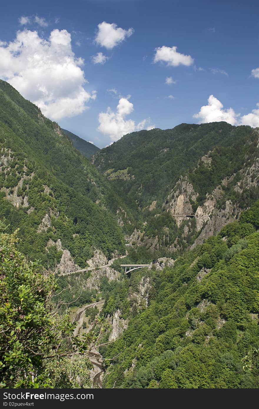 Mountain Road, photo taken in Romania Fagaras mountains