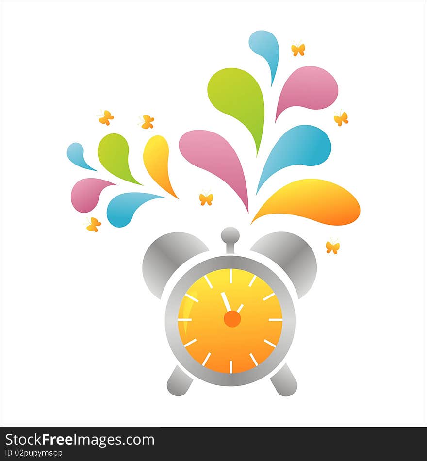 Colorful clock background