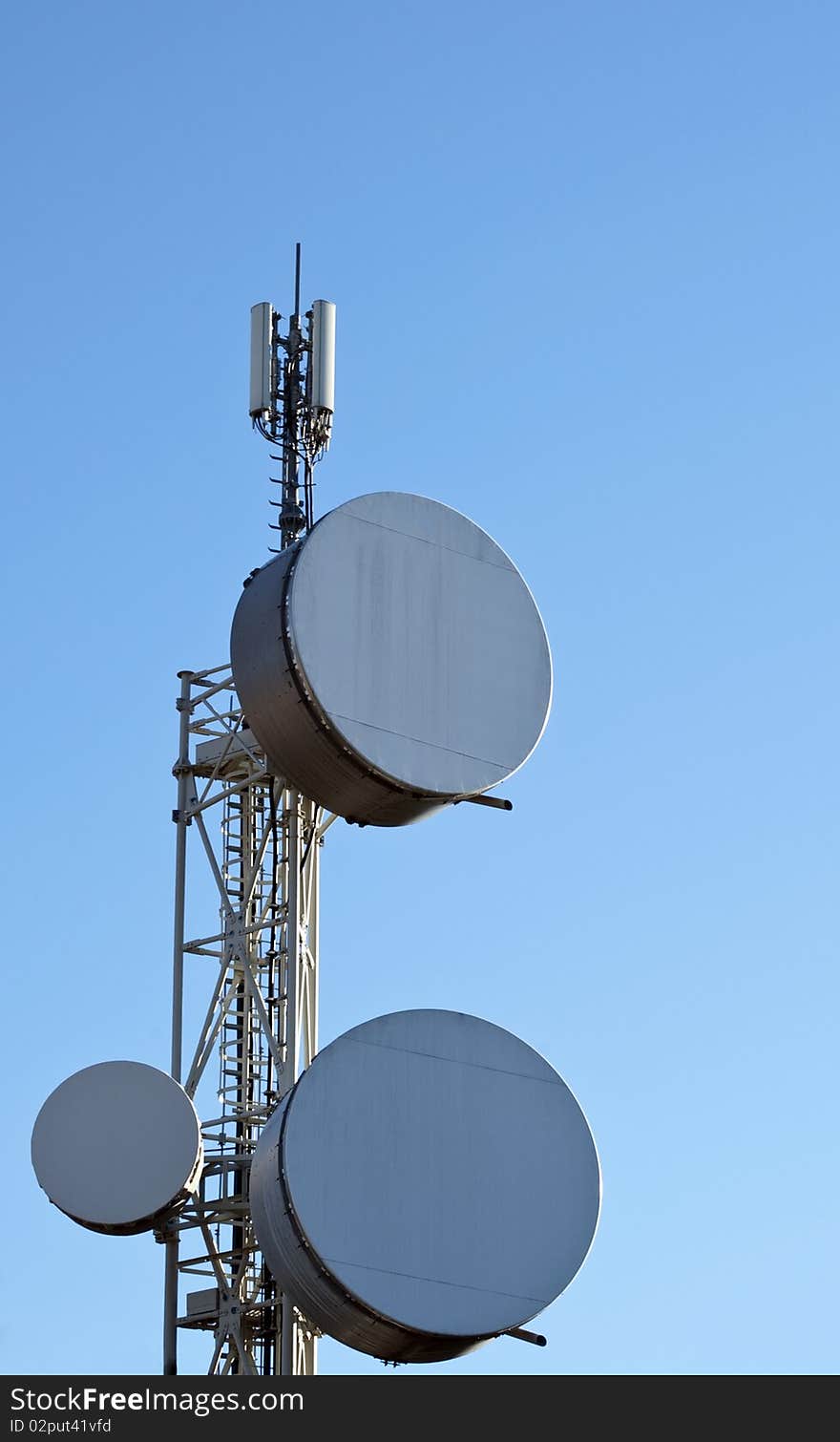 An antenna for communications background of blue sky