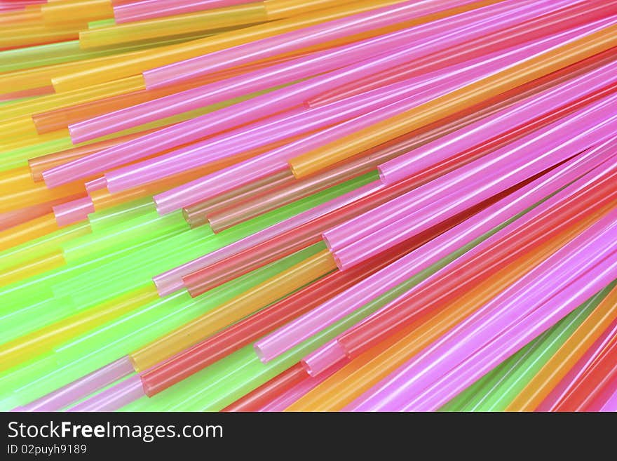 Colorful Drinking Straws Background