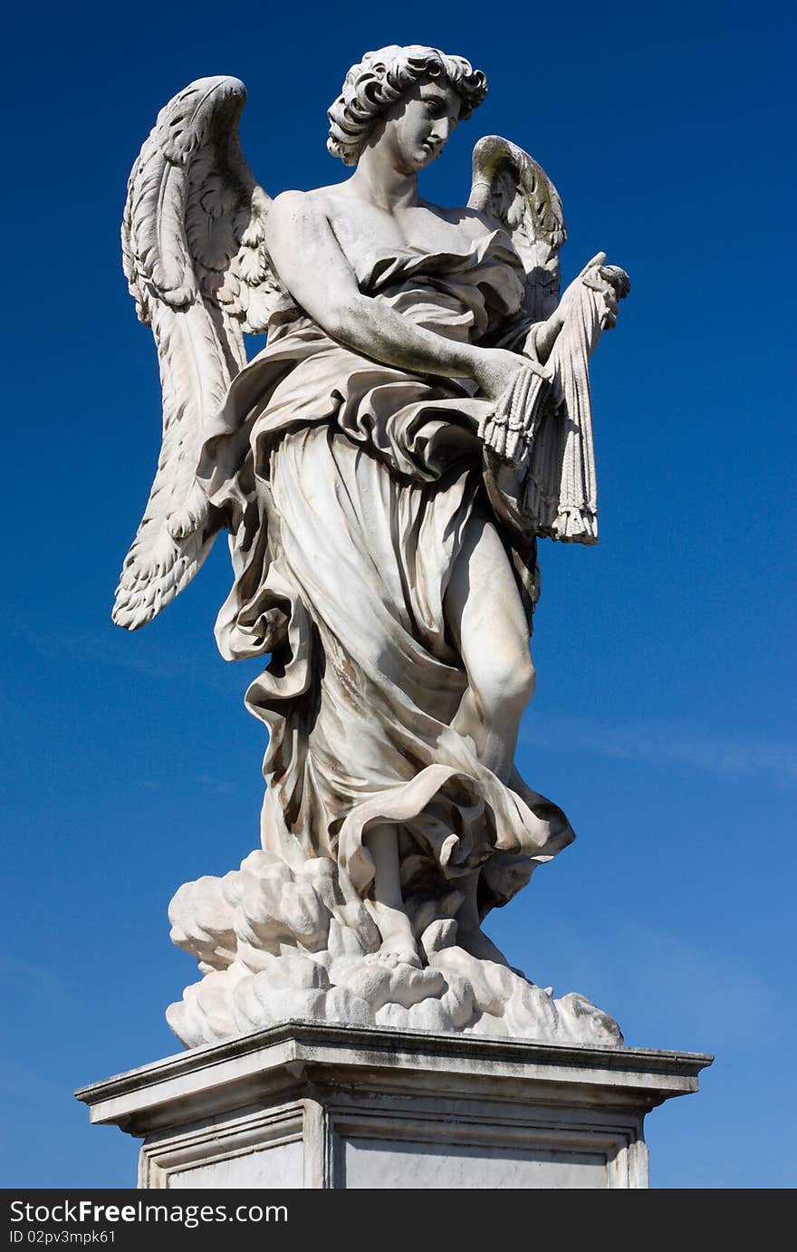 Marble statue from the Sant Angelo Bridge in Rome