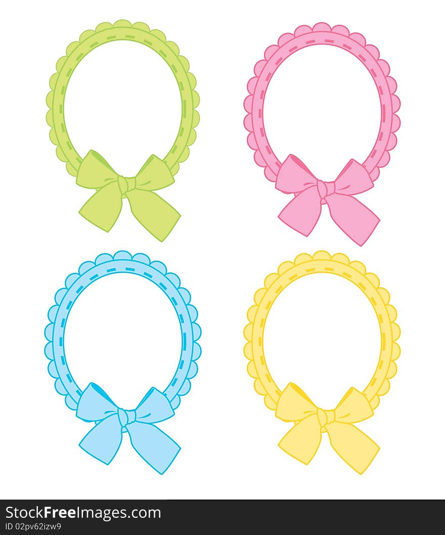 Cute frames. Different colors with bow