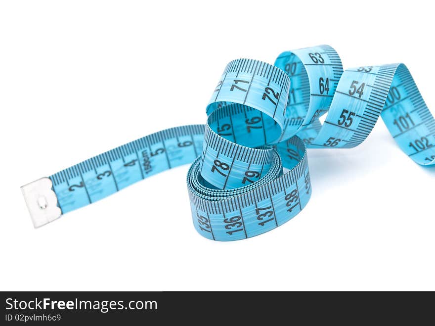 Curled measuring tape