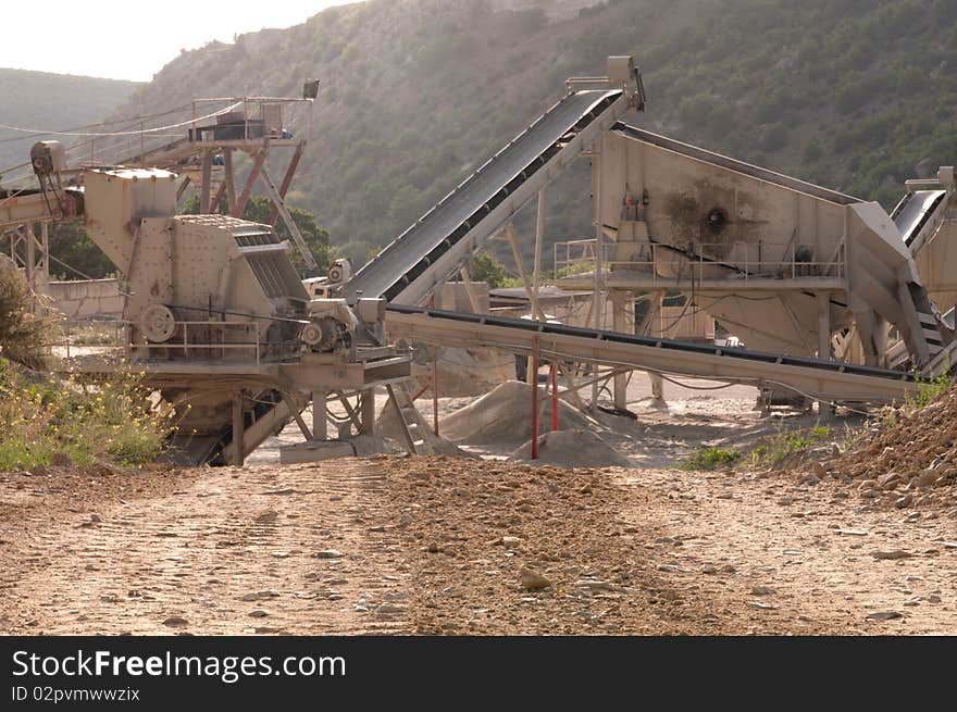 Factory installation for stone crushing