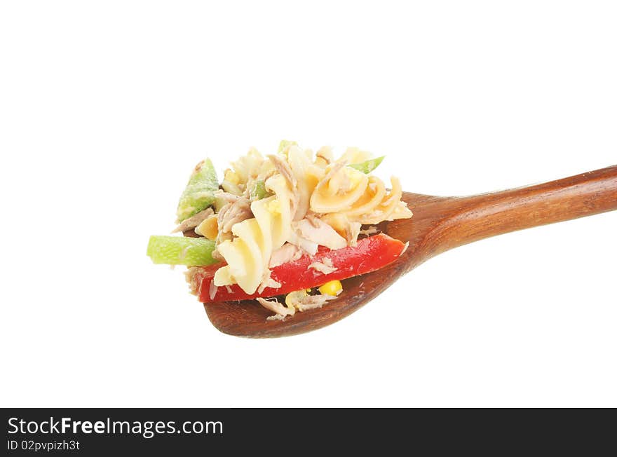 Pasta In A Wooden Spoon