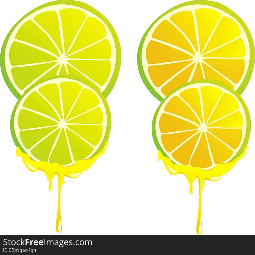 Stilyzed vector lemon clove