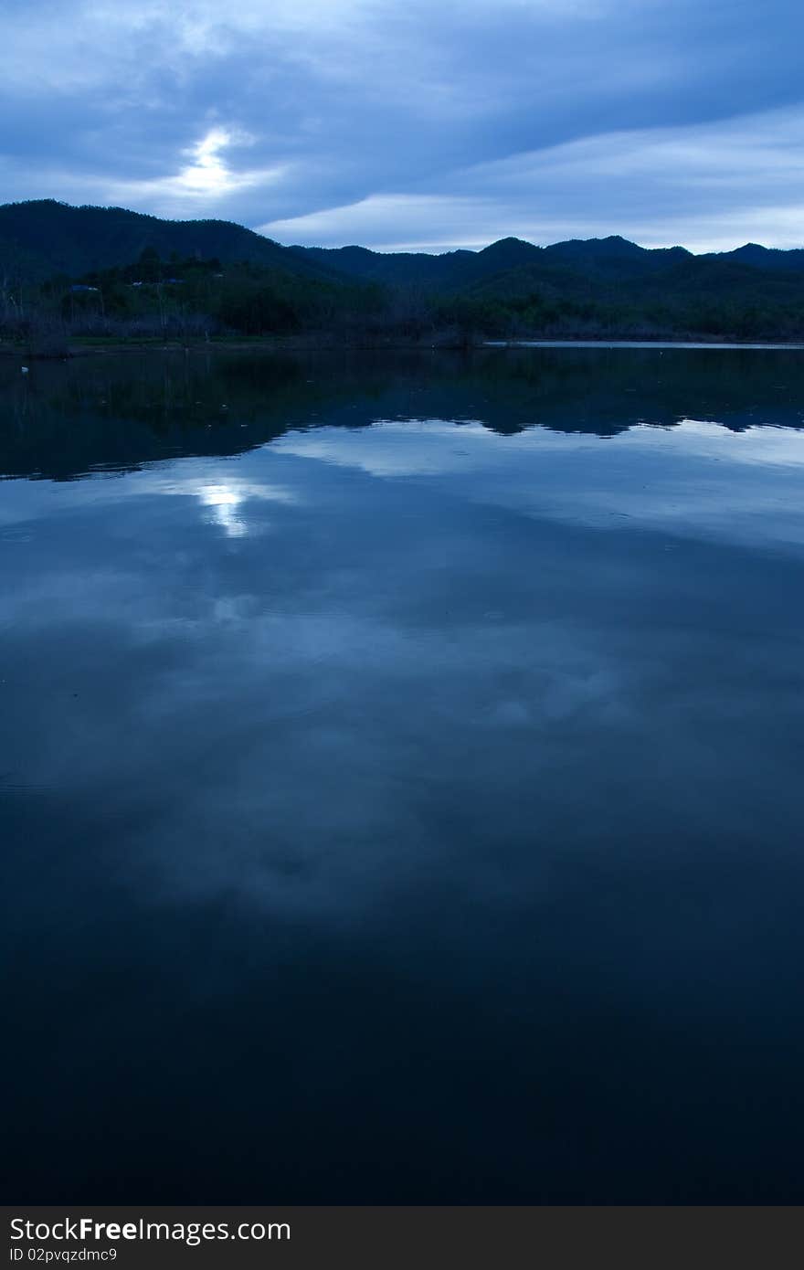 Image of Sunset at a lake