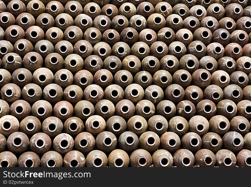 Image of pottery at a factory in Chiang Mai