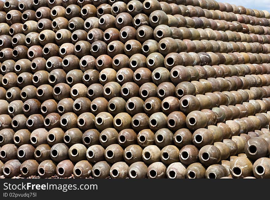 Image of pottery at a factory in Chiang Mai