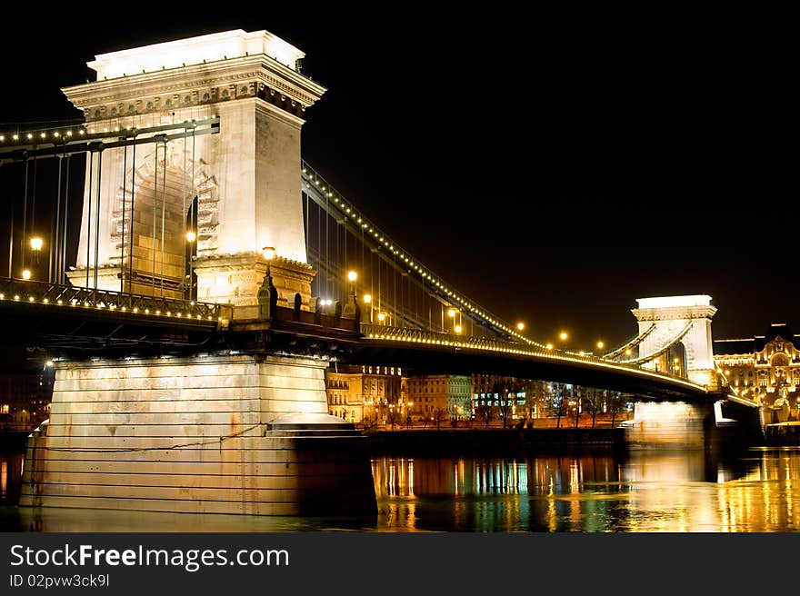 Chain Bridge in Budapest, Hungary