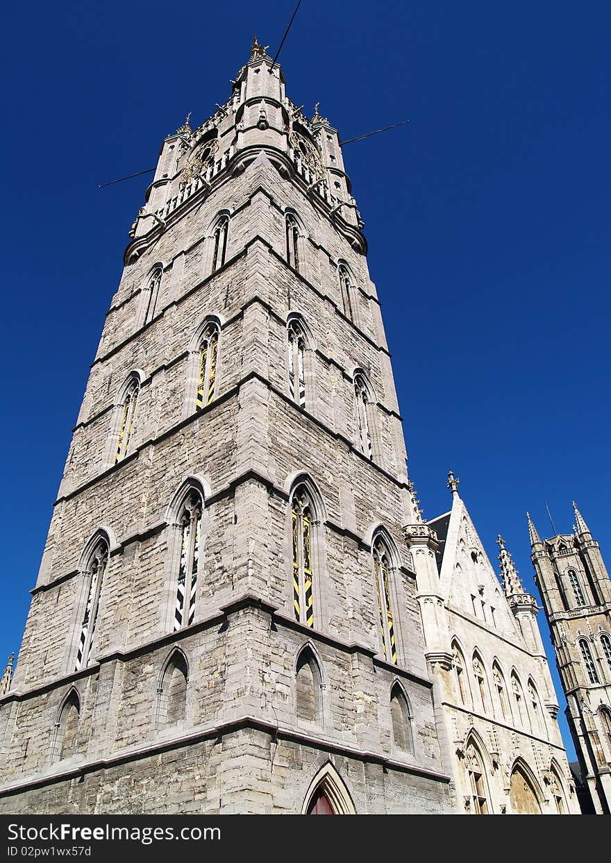 Picture of Ghent, Belgium in a sunny day. Picture of Ghent, Belgium in a sunny day