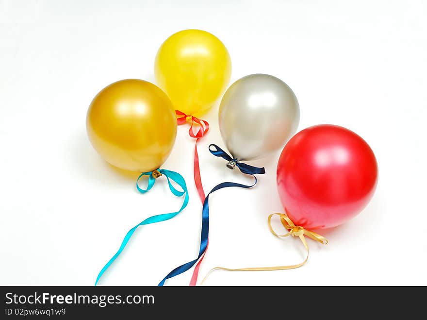 Balloons on the white background