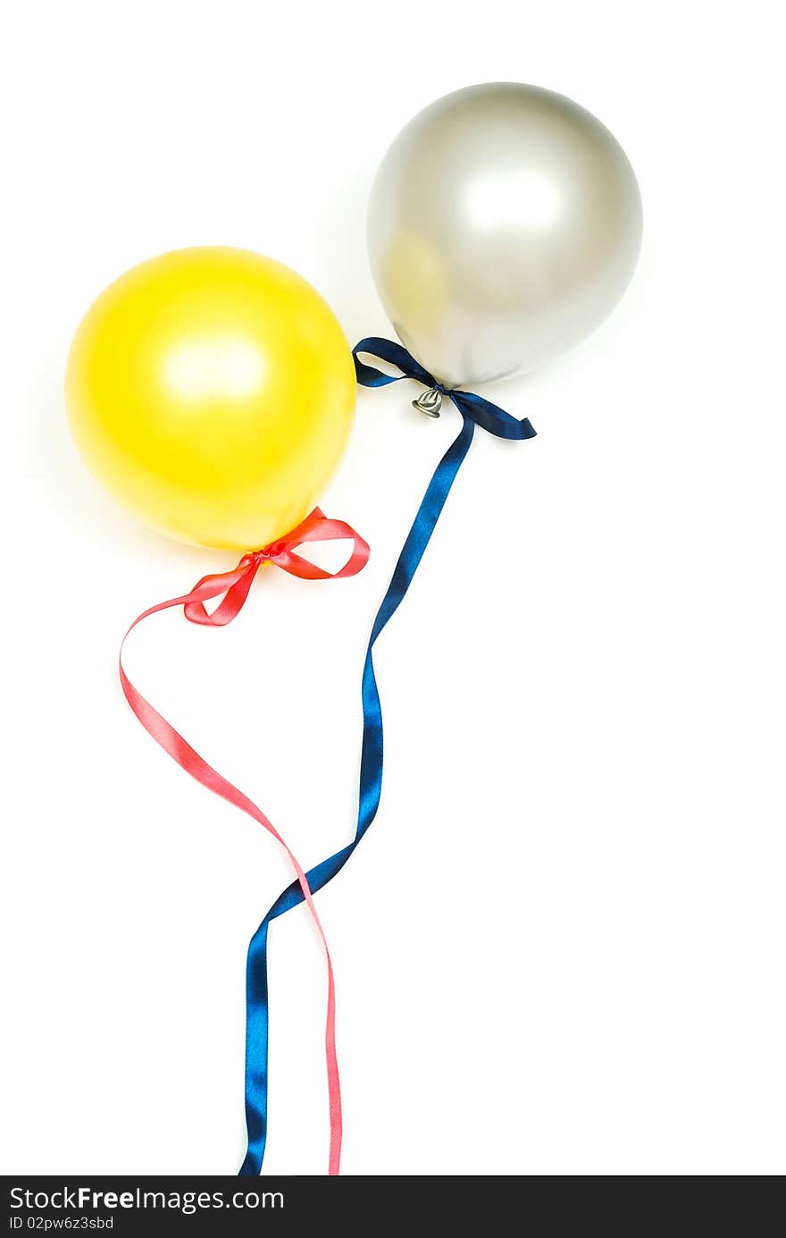 Balloons on the white background