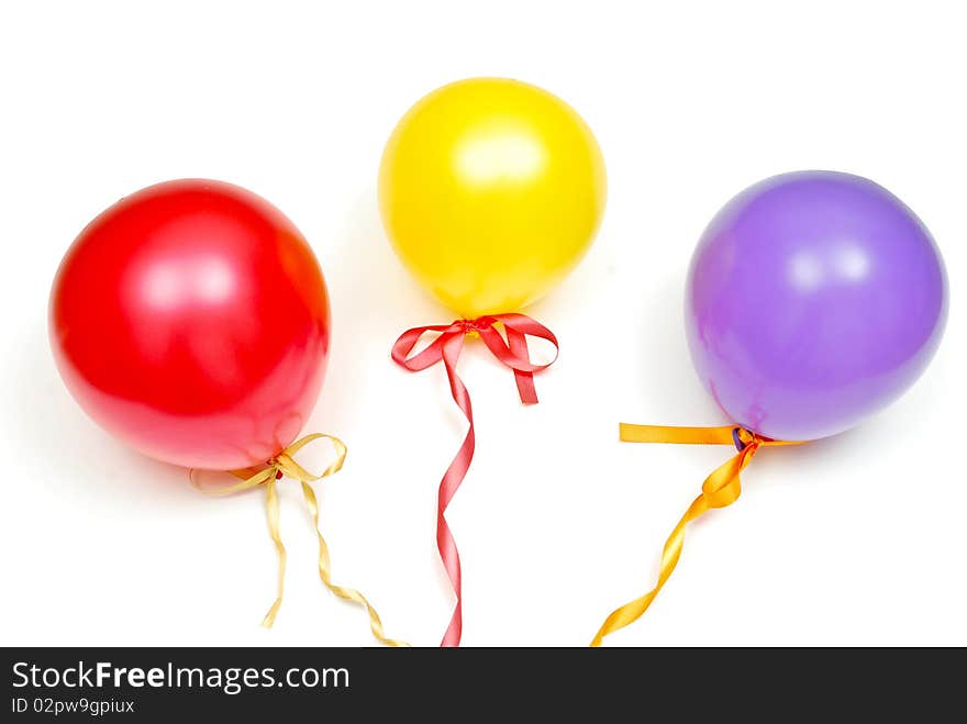 Balloons on the white background