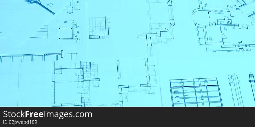 Archhitectural plan drawings with editing marks