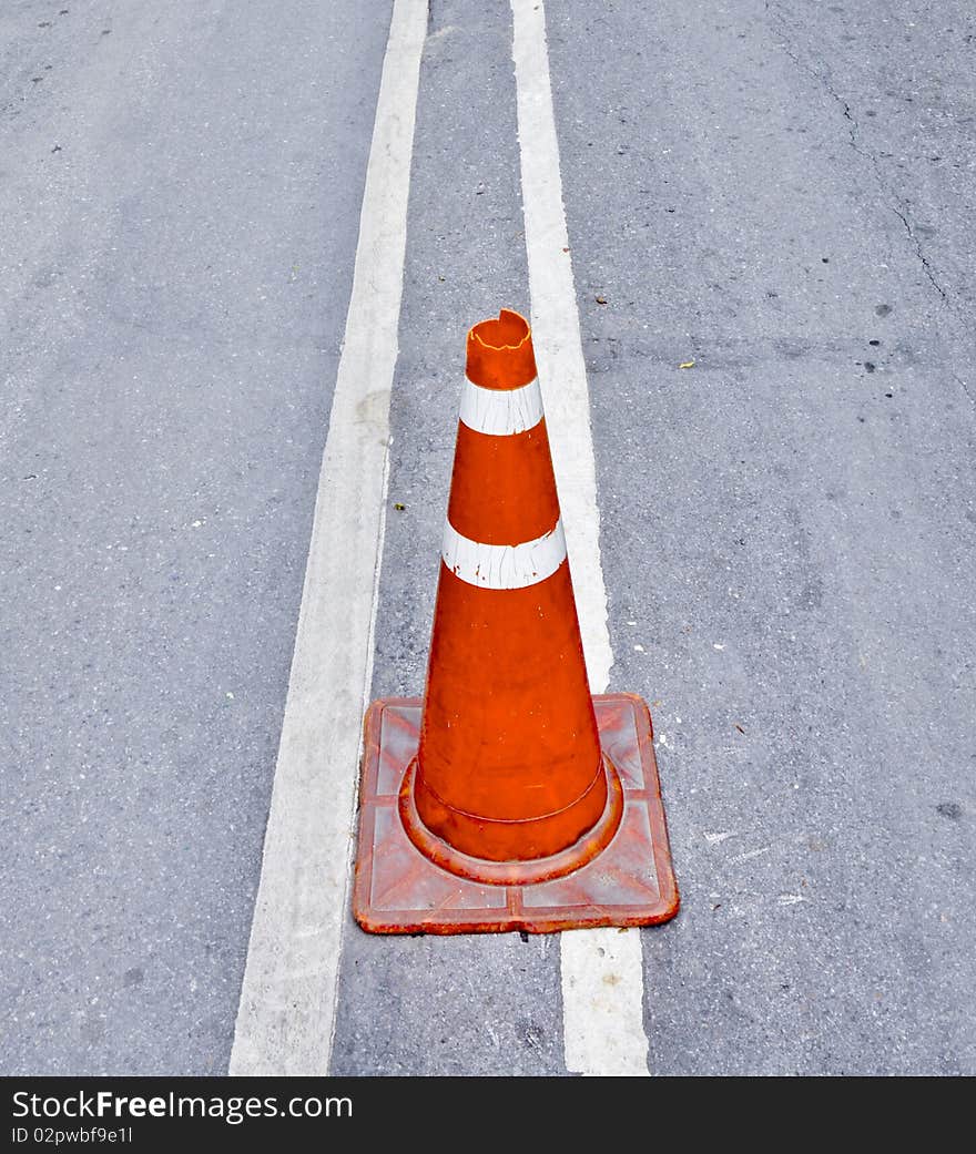 Traffic Cone On Road 4