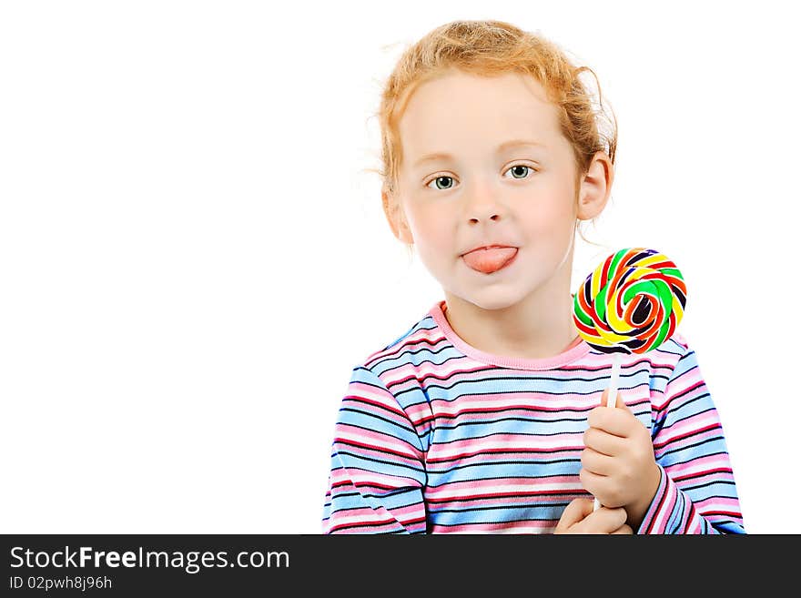 Girl with lollipop