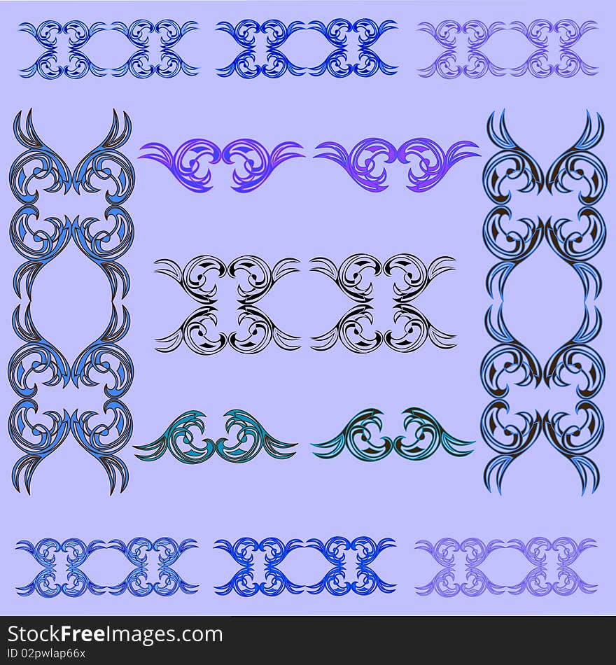 Color floral patterns for frame