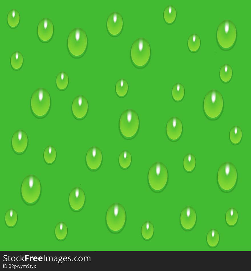 Big green water drops texture