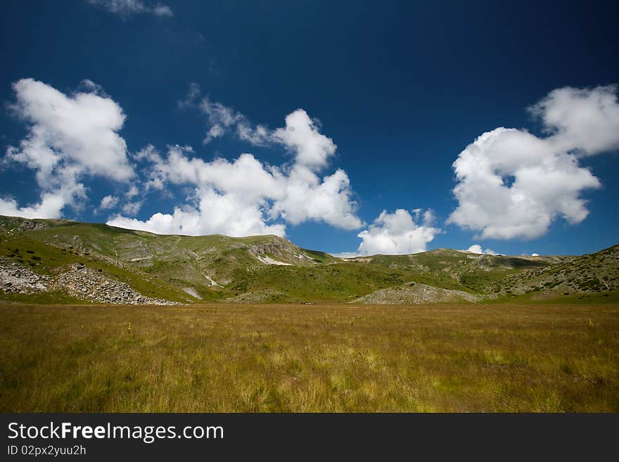 Landscape view of bistra mountain, macedonia with vibrant sky. Landscape view of bistra mountain, macedonia with vibrant sky