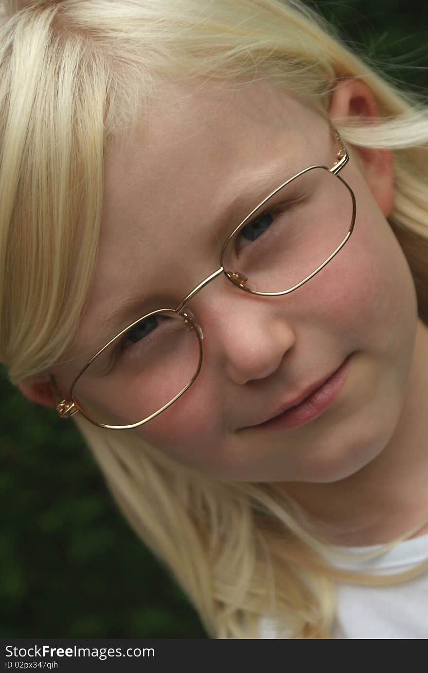 Pretty Girl Wearing Glasses