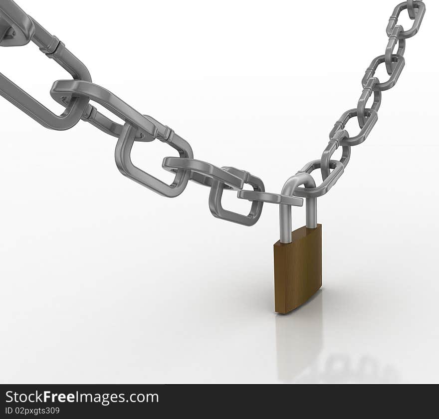 Locked Chain with padlock