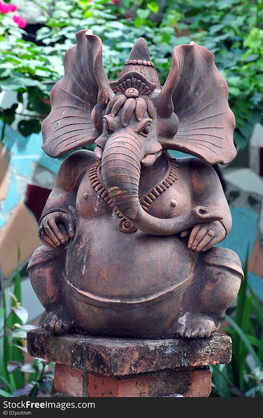 Hindu Elephant Ganesha Statue