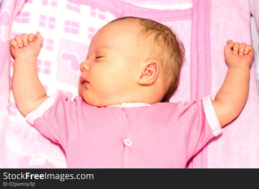 Close-up image of sleeping infant. Close-up image of sleeping infant