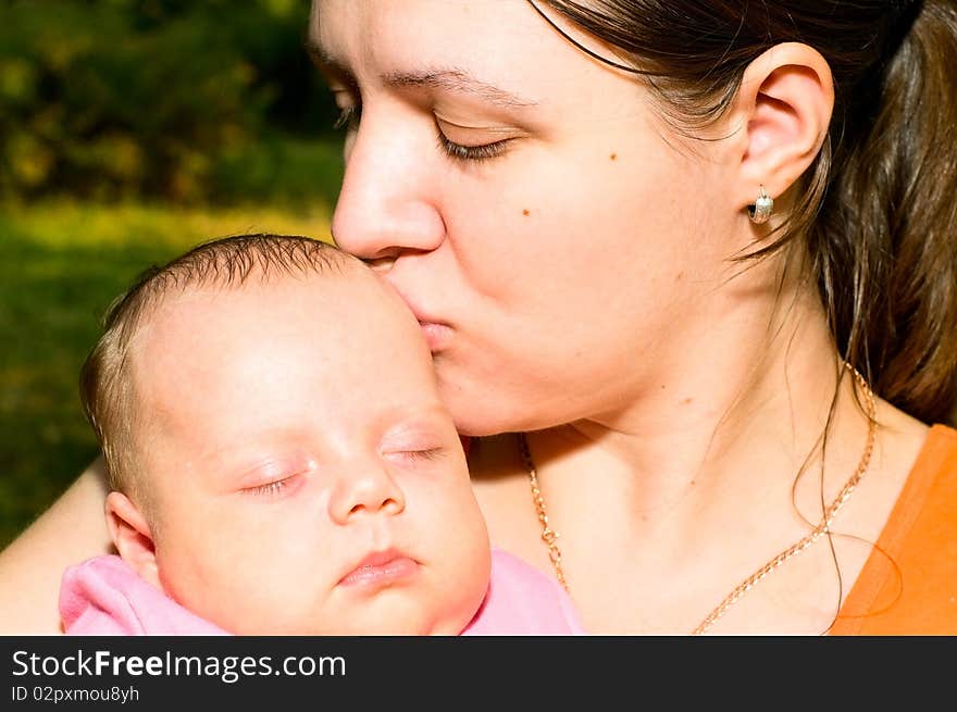 Portrait of mother with child. Portrait of mother with child