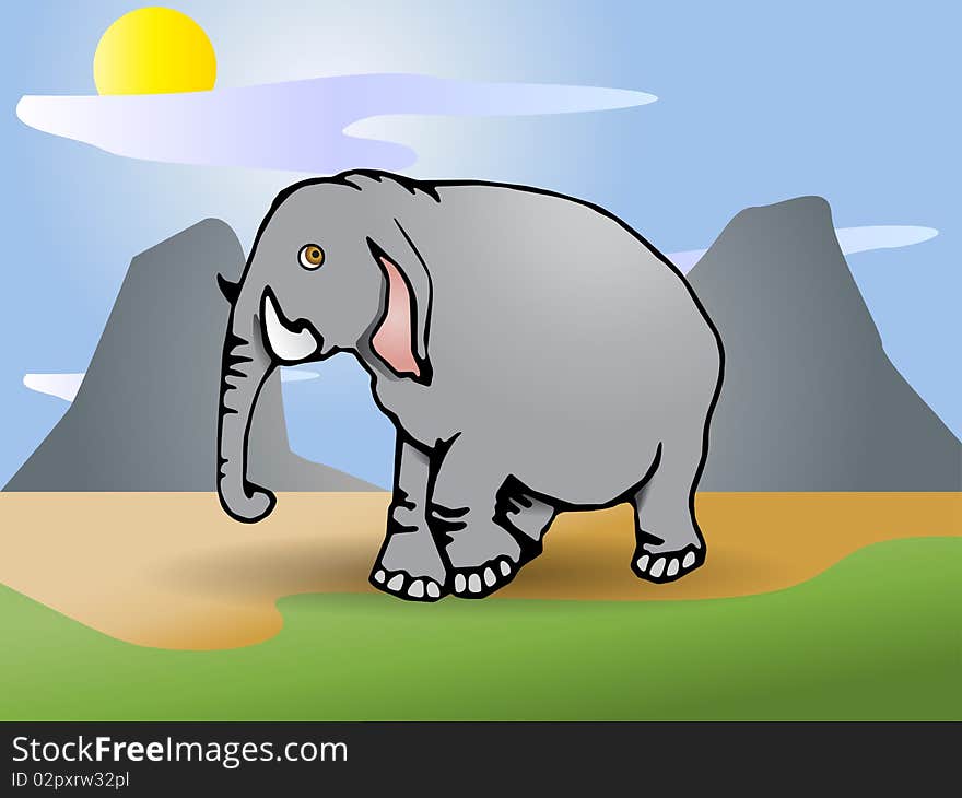 Gray  Elephant