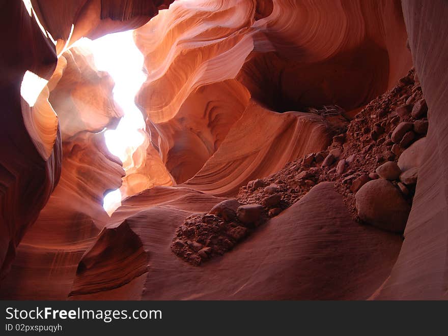 Lower Antelope Canyon in Page, AZ